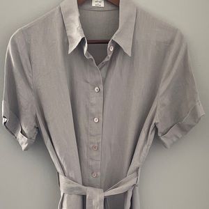 Linen shirt dress from Artizia, soft grey, excellent condition (worn twice).